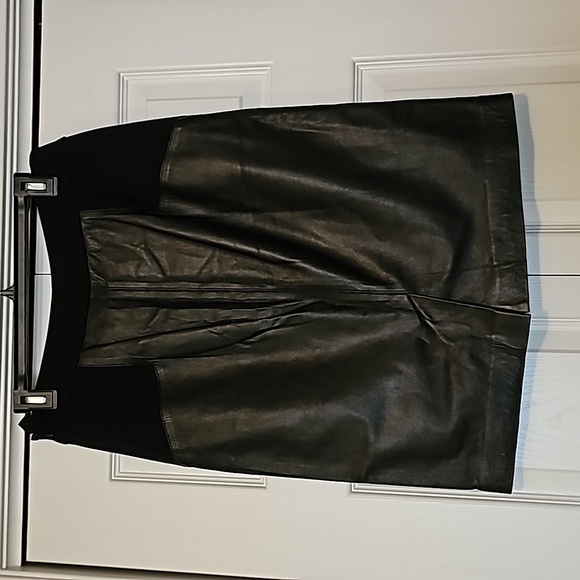 Etcetera black leather pencil skirt size 8 euc - Picture 3 of 6